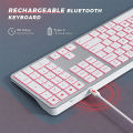 RGB Wireless Bluetooth Keyboard Full Size Multi-Purpose Rechargeable Keyboard Backlight Gaming Keyboard for Tablet PC. 