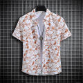 【14 colors】Men's Tropical Short Sleeve Printed Shirt  Unisex  Casual Tops. 