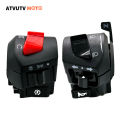 22mm Universal Motorcycle Handle Bar Switches With Choke Horn Turn Signal Headlight Electric Start Handlebar Controller Switch. 