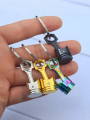 1Pc Mini Engine Piston Keychain, 3D Metal Design, Car/Motorcycle Piston Pendant, Car Mod Enthusiasts, Universal Keychain, Small. 