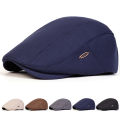 Men Side Label Solid Color Newsboy Caps British Painters Hats Spring and Autumn Flat Cap Hip Hop Berets.