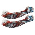 Novel dragon print men's sports outdoor sun protection breathable ice silk cool compression sleeves fishing golf cycling running.