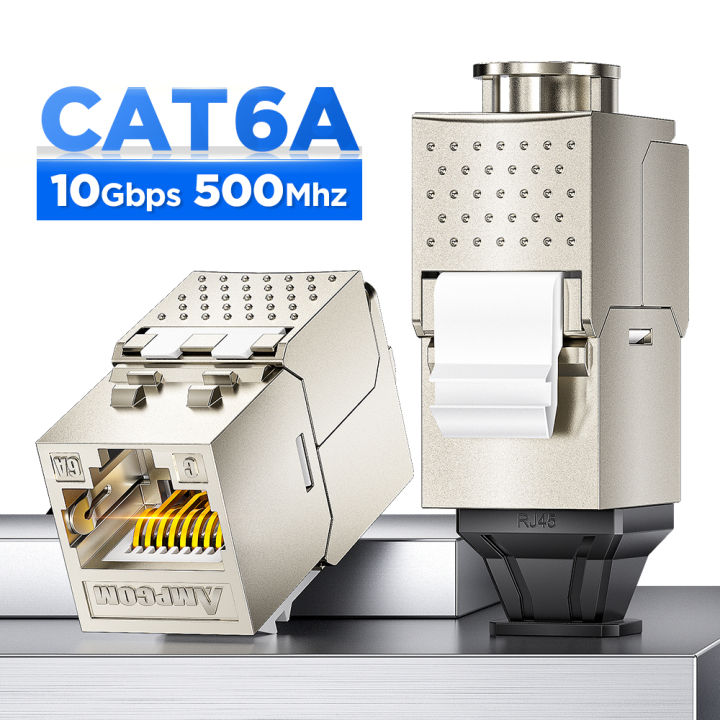AMPCOM%20Pro+%20RJ45%20STP%20Zinc%20Alloy%20Keystone%20Jack%20Punch%20Down%20Free%20Cat7/6A/6,%2050U%20Extra-Thick%20Gold%20Plated%20Network%20Module%20Connector%20-%20Image%207