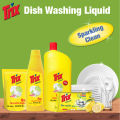 (Buy 1 Get 2 Free) Trix Dishwashing Liquid 500+25ml + Dishwashing Bar 2x75gm, Lemon Fragrance for Scratch-Free Sparkling Clean Dishes, removes grease stains with power-rich thick foam. 