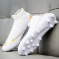 Premium high-top football shoes FG long studs and TF short studs, suitable for both men and women, offer comfort. Sole spikes. 