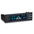 5.25 Inch 12V PC Computer Fan Controller 3 Fan Speed Controller Temperature Sensor LCD Digital Display Front Panel For PC. 