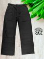 Black stylish denim plazo for women.