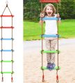 6.6 Ft Climbing Rope Ladder for Kids, Climbing Ladder Hanging Rope Ladder for Indoor Play Set and Outdoor Tree House, Playground Swing Set and Ninja Slackline. 