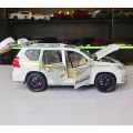 1:18 Scale Prado SUV Alloy Car Model Diecast Metal Toys Off Road Vehicle Model High Simulation Sound Light. 