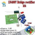 1N4007 Diy Kit IN4007 Bridge Rectifier AC DC Converter Full Wave Rectifier PCB Board KIT Parts Electronic Suite. 