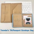 Kraft Paper File Folder for Refillable Travel Journals, Standard Portable Passport Size Kraft Refill Insert Cards Organizer. 