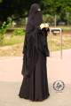Sunnoty. Borka -two part long hijab & hudi hijab full set - Dubai cherry georgetta Febric - for Muslim women by Ehan online shop.