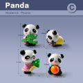 4Pcs New Panda Figurine Diy Home Kawaii Room Decor Miniature Fairy Garden Decoration Accessories Modern Children's Birthday  home decoration item. 