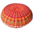 43x43cm Round Mandala Pattern Pillowcase Bohemian Cushion Cover Boho Floor Cushion Pillows Cover Case Home Decoration. 