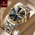 Binbond B2521 Hand Watch Exclusive cutting shape genuine stainless steel wrists watch for men. 