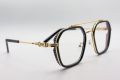 New Design Double Bridge Gold & Black New Fashion Double Beam Slim Retro PC Frame Optical Glasses frame 2023 latest design. 