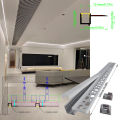 Embedded LED Aluminium Profiles 05m DIY Joint Ceiling Wall Gypsum Board Commercial Home Showroom Black White Cover. 