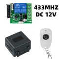 433MHz DIY Wireless Switch DC 12V 1CH Mini Relay Module and RF Transmitter Remote Control for Garage Curtain Home Appliance. 