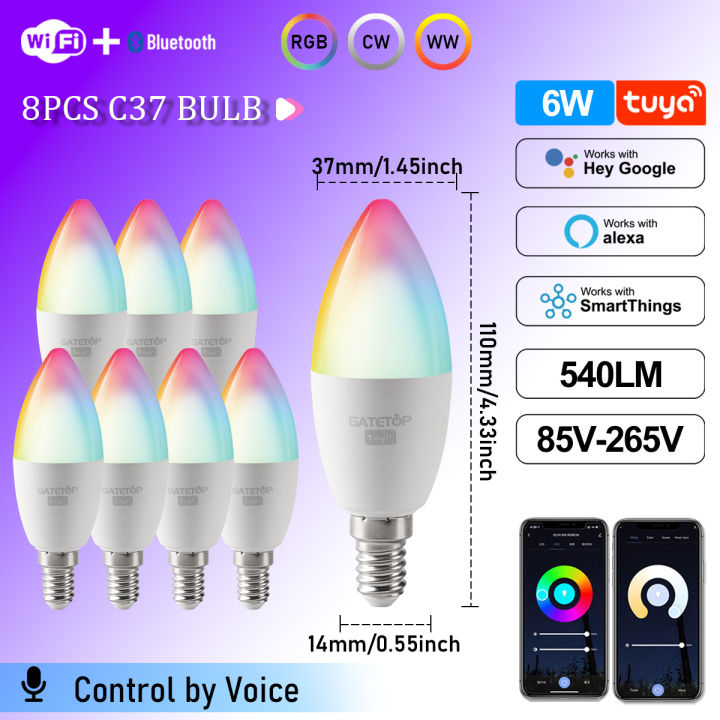 1-10PCS%20LED%20Candle%20Tuya%20Bulb%20WiFi%20E14%20Smart%20RGB%20CW%20AC%2085-265V%206W%20LED%20Lamp%20C37%20Bulbs%20App%20Voice%20Control%20Support%20Alexa%20%20Home%20-%20Image%207
