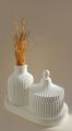 Home decorative vase combo set with artificial flower decorative item. 