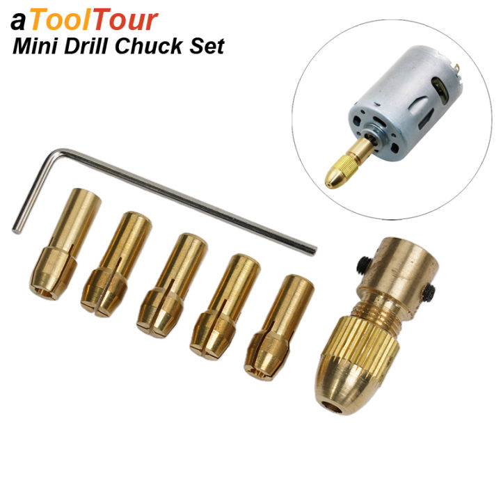 Mini Drill Chuck Collet Set For Electric Motor Shaft Fit Micro Twist