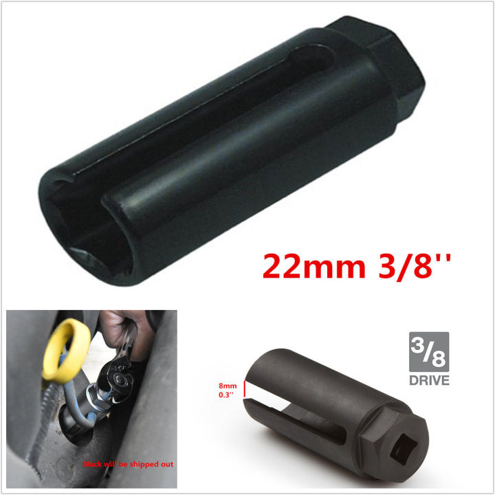 Universal 22mm Oxygen Sensor Socket 7/8 Square Drive Lambda Remover Tool Steel Black for CR-V Auto Repair