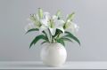 Artificial flower decorative vase round shape succulent cactus concrete made vase.