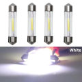 4pcs Led Festoon 31MM 36MM 39MM 41MM C5W C10W COB Glass Led Bulbs Housing Dome Lamp Door Trunk Car License Plate Light 6000K 12V. 