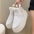 2024 Winter Women Snow Boots Plush Warm Non Slip Waterproof Ladies Flats Sneakers Casual Slip on Female Ankle Boots Botas Mujer. 