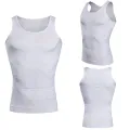 Mens Slimming Body Shaper Shapewear Abdomen Compression Shirt to Hide Gynecomastia Moobs Workout Tank Tops Undershirts. 