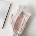 2 pairs Fashionable versatile Women's Socks Thin Solid Color Lace Frilly Socks minimalist Breathable women Transparent Socks. 