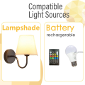 Retro Rechargable Wall Lamp LED RGB Bulb Removable Wireless Wall Light For Bedroom Corridor Hallway Luminaire Bedside Lighting. 