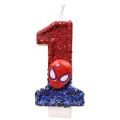 Superhero SpiderMan Fun Figure Candle Cute Cartoon Pattern 0-9 Party Birthday Candle Cake Decoration Children Party . 