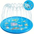Children Play Spray Mat 100cm Beach Inflatable Water Sprinkler Pad Outdoor Game Toy Lawn Swimming Pool Mat Kids Toys. 