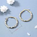 Korean version of large knotted earrings stainless steel earrings, luxury style earrings. 