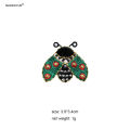1 Piece Cute Ladybird Beetle Stick on Embroidery Fabric Stickers Cartoon Animal Self-adhesive Clothes DIY Accessories. 