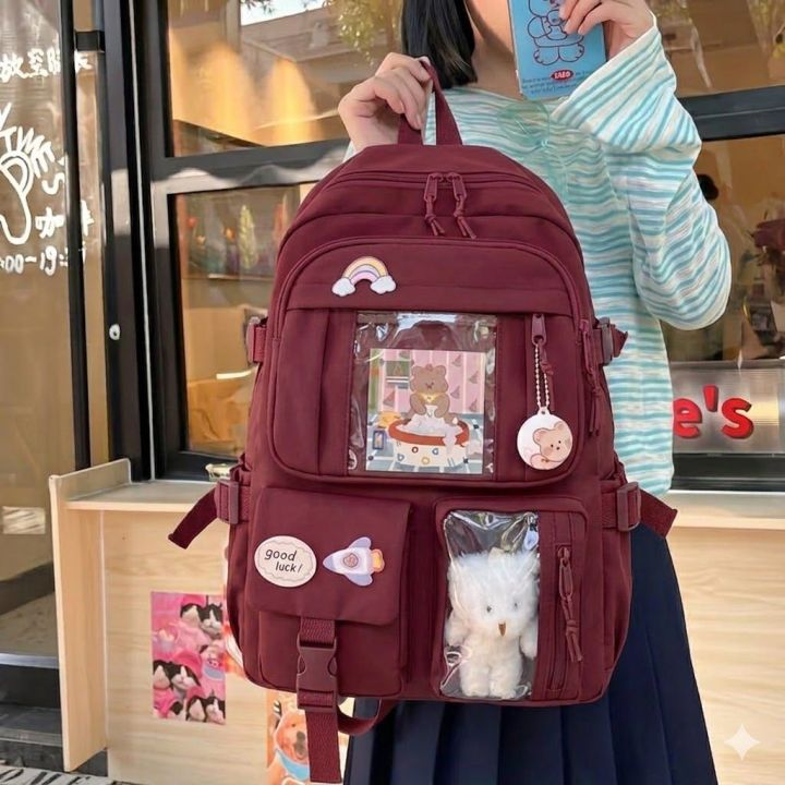 Korean%20Large%20Capacity%20Backpack%20for%20Girls%20-%20Stylish%20School%20and%20College%20Book%20Bag,%20Multiple%20Compartments%20-%20Image%203