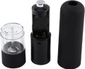 Electric Pepper Grinder and Salt Mill- Battery Operated One-Handed Spice Dispenser & Adjustable Coarseness- Premium Kitchen Upgrade w Strong Ceramic Blades -Matte Black, Batteries Not Included.. 