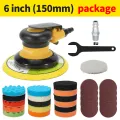 5/6 Inch Pneumatic Air Orbital Sander Polisher Tool Polishing Random Orbital Machine Grinder for Car Paint Care Rust Removal. 