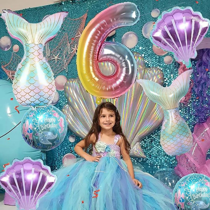 6%20pcs%20Mermaid%20Tail%20Ball%20Digital%20Foil%20Balloon%20Set%20Mermaid%20Ocean%20Fairy%20Tale%20Sea%20Theme%20Girl%20Birthday%20Party%20NUMBER0-9%20%20Decoration%20-%20Image%203