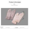 Women Sunscreen Gloves Female Summer Spring Sun Protection Gloves Cycling Driving Running Thin Elastic Anti-UV Mittens.