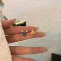 Asymmetric Cute Little Mouse Cheese Stud Earrings For Women Lovely Sweet Small Earrings Party Daily Versatile Jewelry .