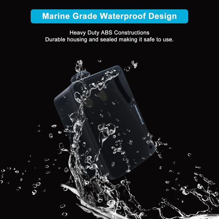 STUDIOFINIX%203.5%20inch%20200W%20Passive%203-Way%20Outdoor%20Speakers%20Clear%20Sound%20Wired%20-%20Weatherproof%20Wall%20Mount%20for%20Patio%20Marine%20Boat%202PCS%20-%20Image%203