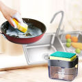 Kitchen Detergent Press Portable Soap Dispenser Pak Clean Cloth Dishwashing Pot Soap Dispenser Cleaning Tool.