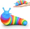 Fidget Slug Toy for children 18cm 3D Colorful Sensory Slug Relieves Fun Decompression Toy Creative Twist Caterpillar Fidget Toys. 