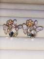 Sparkle Roniya Butterfly Stud Earring with Crystal. 