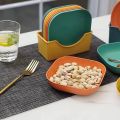 10 Pcs Multi-purpose Spit Bone Dish Set House Hold Food Grade Spit Bone Plate Set With Stand. 
