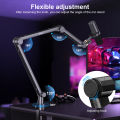 Professional Flexible Desktop Microphone Hanging Adjustable Boom Scissor Arm Stand for Live Streaming, Gaming. 