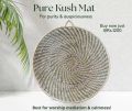 Vedic Yoga mat of Pure Kusa Grass in Round Shape. 