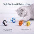 10pcs Cat Rolling Toy for Indoor Use. Self-rolling Cat Toy. No Batteries Required. Random Designs. Lightweight Cat Puzzle Toy.. 
